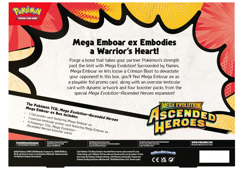 Mega Evolution Ascended Heroes Mega Emboar ex Box