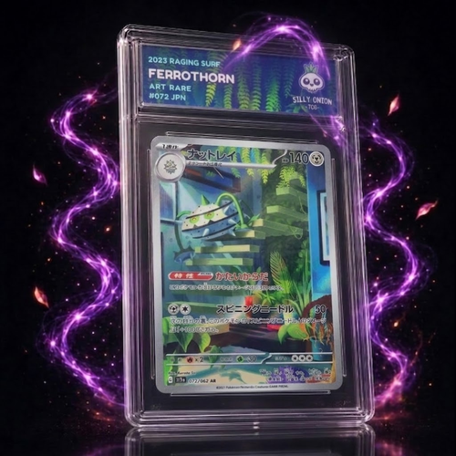 Art Matched Slab: Ferrothorn Art Rare #072 JPN – front showing the authentic Japanese card in premium display slab