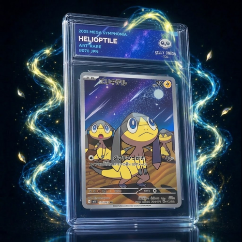 Art Matched Slab: Helioptile Art Rare #070 JPN – front showing the authentic Japanese card in premium display slab