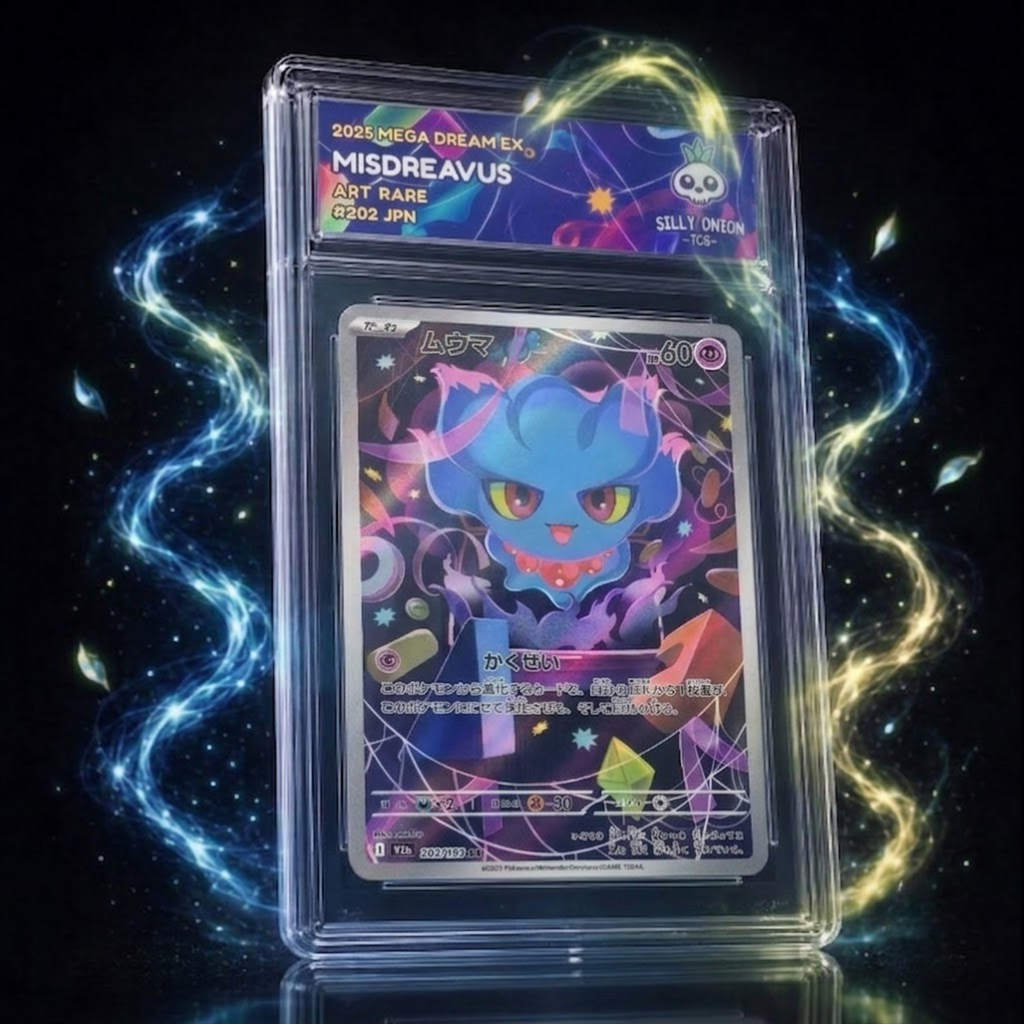 Art Matched Slab: Misdreavus Art Rare #202 JPN – front showing the authentic Japanese card in premium display slab