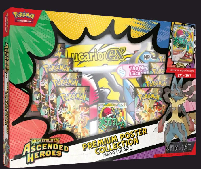 Ascended Heroes Premium Poster Collection Lucario — Pokémon TCG UK