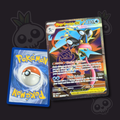 English Mega Greninja ex Pokémon card with blue, orange and purple artwork