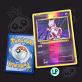 Mewtwo Evolutions Reverse Holo English Pokémon card marked LP for Light Play