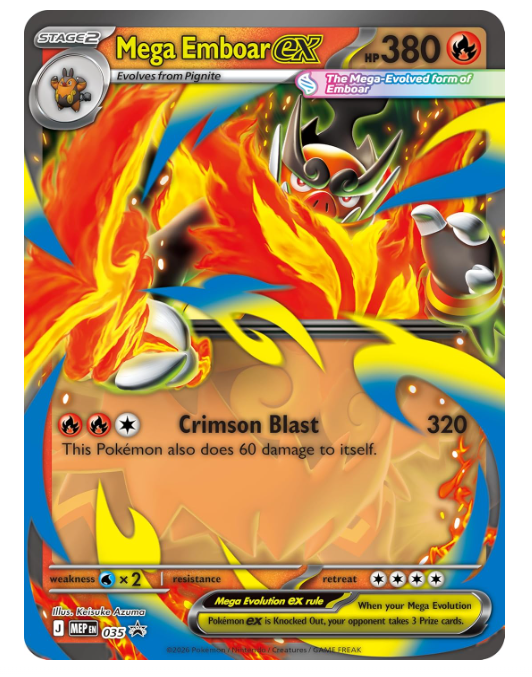 Mega Evolution Ascended Heroes Mega Emboar ex Box