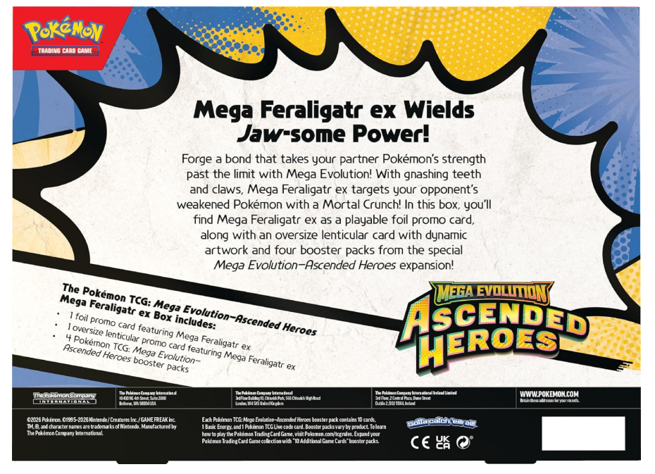 Mega Evolution Ascended Heroes Mega Feraligatr ex Box