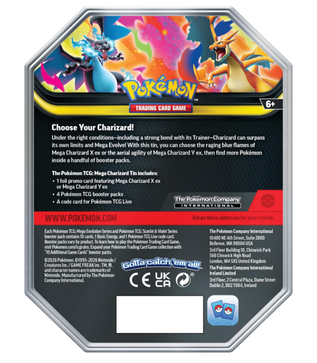 Mega Charizard Tin — Mega Charizard X ex